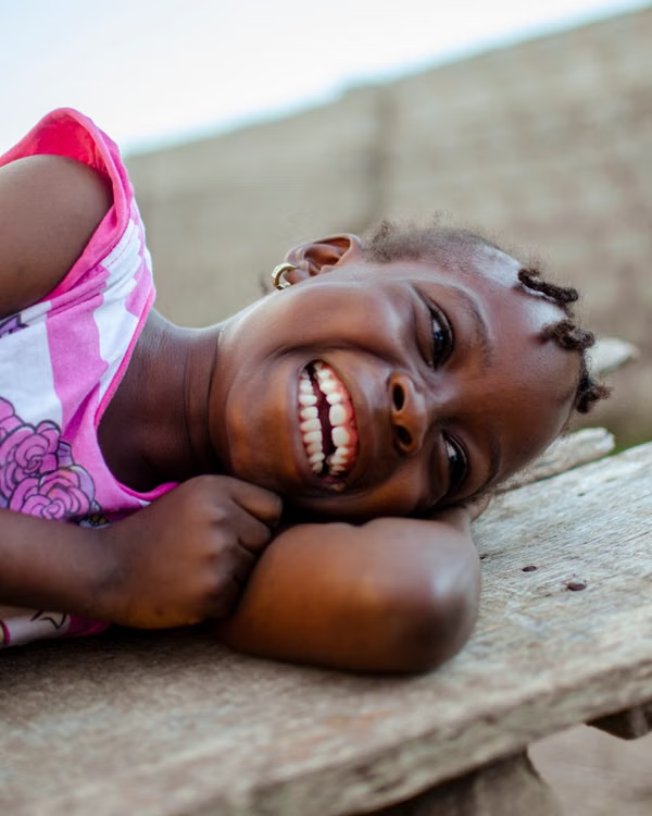 A child smiling